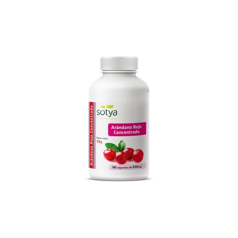 Sotya Arándano rojo concentrado 90 cápsulas de 650mg