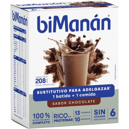 Bimanan Beslim Batidos Chocolate 6 unidades