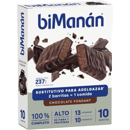 Bimanan Beslim Barritas Chocolate Negro Fondant 10 unidades