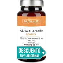 Nutralie Ashwagandha Con B6 + B12 Y Rodiola Ansiedad 60 Cápsulas