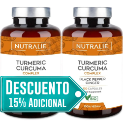 Nutralie Turmeric Cúrcuma Orgánica 120 Cápsulas + 120 Cápsulas Duplo Promocion