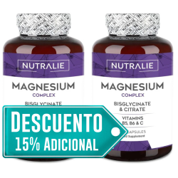 Nutralie Magnesio Complex Bisglicinato Y Citrato 120 Cápsulas + 120 Cápsulas Duplo