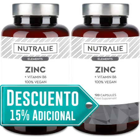 Nutralie Zinc + Vitamina B6 120 Cápsulas + 120 Cápsulas Duplo Promocion